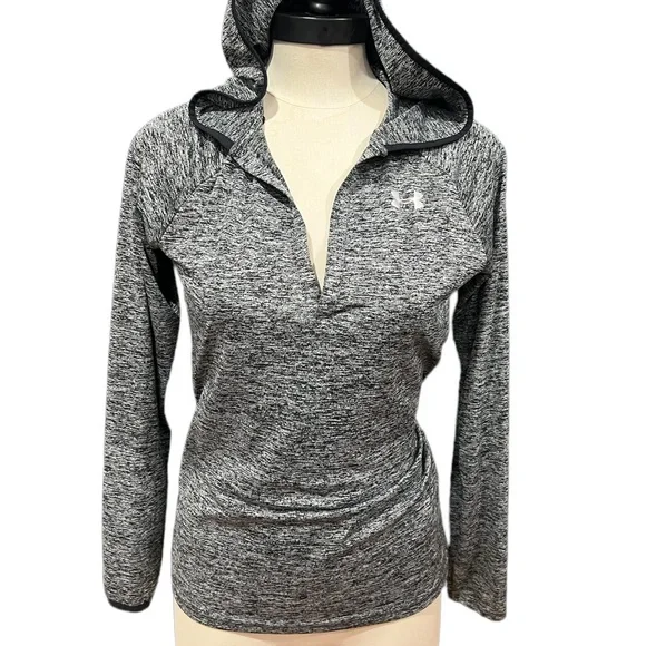 Under Armour Long Sleeve Hooded Henley V-cut, Marl Pullover Heatgear loose fit‎ - Picture 8 of 8